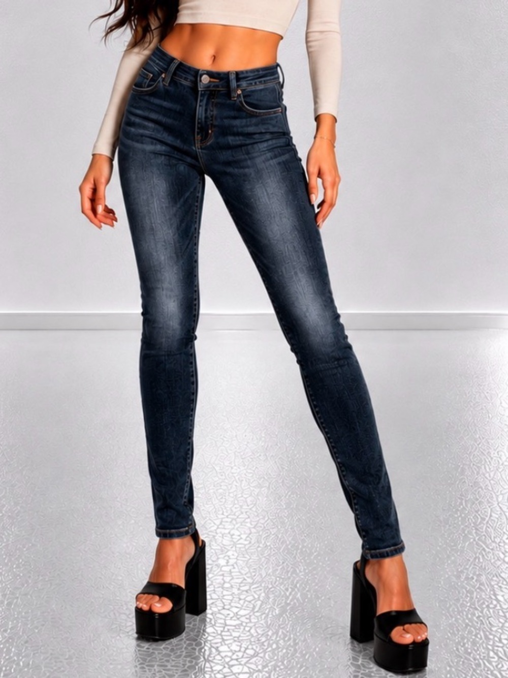 R13 Kate Skinny Jeans Orion Black 26x27 Made in Italy Distressed EUC - Picture 2 of 14